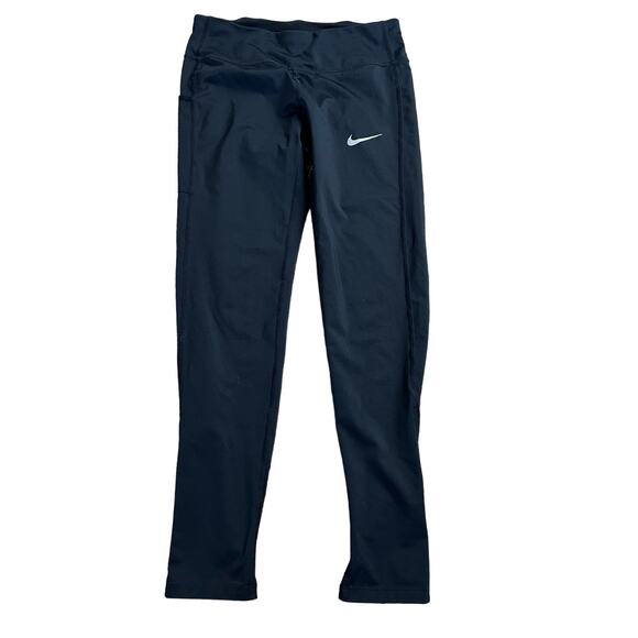 Nike Power Womens Training Leggings Size Small Black Pocket Running CD8212 - Picture 1 of 7